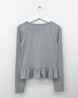 Teal Peach Frill Cardigan (5 Colors)