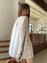 Uniform Boxy White Long Sleeve T-shirt