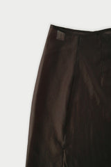 Satin layered set_brown