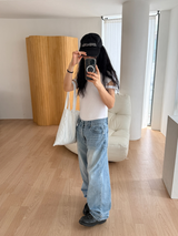 washing regular fit denim pants 