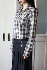 Hazel Check Crop Shirt