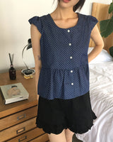 Siwa Dot Frill Blouse