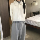 Venett Round Button Fur Short Jacket Coat