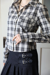 Hazel Check Crop Shirt