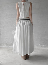 Cloud Nylon Belted Skirt