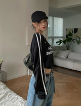 Aensseo ベルベットトラックオーバーTシャツ