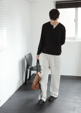 two-tone layered hem tee