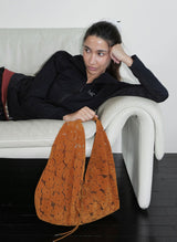 Jeanne Suede Shoulder Bag_Camel