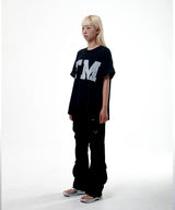 TM クラックTシャツ-BLACK
