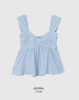 #RN リボンスリーブレスブラウス(2color)