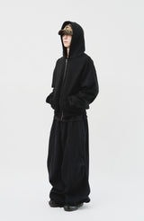 (MADE) neWave Short Zip Hoodie_Black