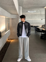 Biwon Washed Biker Denim Jacket