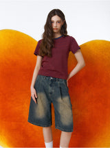 BTB : WAVE WASHING CARPENTER SHORTS [YELLOW MINUIT CORE] [UNISEX]