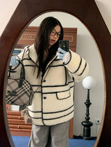 Style Hooded Wool Suede Coat