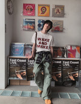 メイクレタリングプリントショートスリーブTシャツ