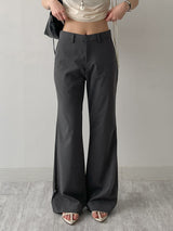 [Unisex] サマー ブーツカット ワイド スラックス