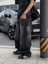 Ty Sun Balloon Wide Banding Denim Pants