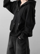 (unisex) ケトリックポケットツーウェイフードジップアップ