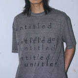 Untitled レイヤーロゴピグメントウォッシュ半袖 Gray