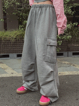 プレミアムピンタックスナップトレーニングカーゴパンツ