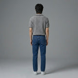 Grey Slit Short Sleeve Knit