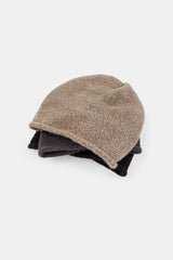 Curling knit bandana beanie