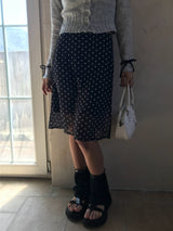 Misty Sheer Dot See-through Mini Skirt