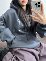 SHOULDER ARM PRINTING TATTOO PATCH CHERRY HOODIE🍒🩵🤍3COLOR