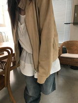 Suede harrington Jacket 