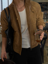 Ber suede collar neck jacket