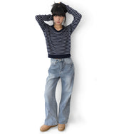 Jeff Big Pocket Washed Curved Jeans