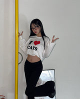 アイラブクロップドスウェットシャツ