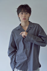 BIO-WASHED CREASE TAILORED SHIRT (Charcoal)
