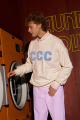CCC スカイブルーパッチスウェット／アイボリー [Unisex]