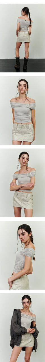 MERRY BUCKLE TOP beige