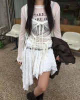Triple ribbon T