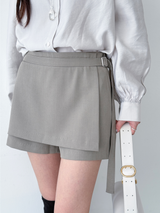 layer buckle skirt pants (2color)