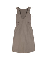 BACKLESS LONG ONE-PIECE (KHAKI)