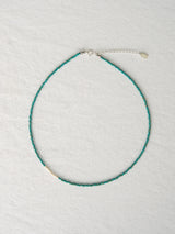 Silver925_ターコイズワン_ネックレス (Ivory,Turquoise)