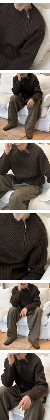 [SET UP가능] Deep one tuck wide slacks(2color)