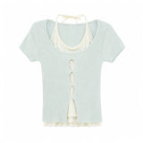 Vena Ribbon Layer Top