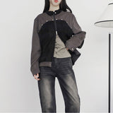 biker suede jumper