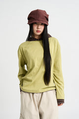 コントラストフードストリングTシャツ