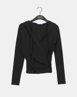 アレン フード付きラップ ロングスリーブ Tシャツ