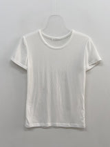 Tencel Round Short Sleeve T-shirt