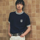 ballast athletic ringer knit sweat navy