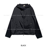 Tech Color Matching High Neck Hood Zip-Up