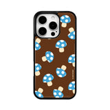 mushroom epoxy bumper case - brown blue