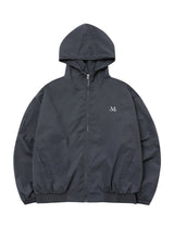 BACK ROUND WINDBREAKER (Black, Charcoal)