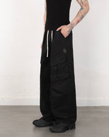 Metal Cotton Cargo Pants Black